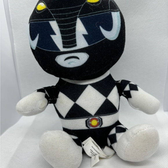 Mighty Morphin Power Rangers Plush Black/White Saban’s Hasbro 8” Tall - Picture 2 of 8